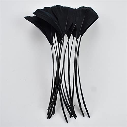 50 PCS Feathers de faisão preto para artesanato decoração de festa de casamento galo de ganso Avestruz Feather DIY Acessórios Dream