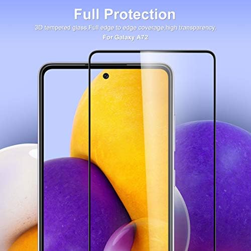 FOLUU [Protetor de tela Galaxy A42 5G de 2 pacotes, atualizando vidro temperado [adesivo completo] [cobertura completa] [livre de bolhas] [anti-scratch] HD Clear High Responsive para Samsung Galaxy A42 5G 2021