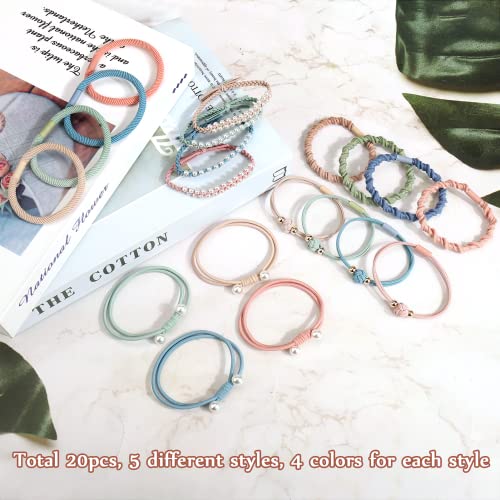 Juome 20pcs Bracelet Hair Laços, 5 estilos Boho Hair lancho