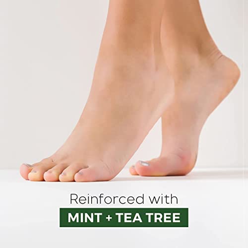 Skin Aesthetics Mint e Tea Tree Mestas de pé de pé de meias hidratantes - Reparar e amolecer os pés rachados e secos, máscara