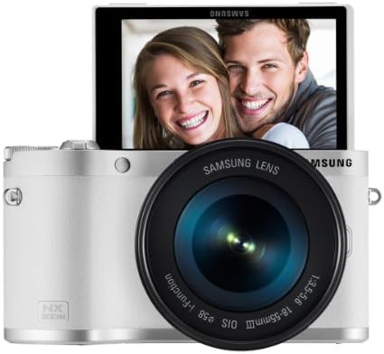 Samsung NX300M 20.3MP CMOS SMART WIFI & NFC Câmera digital sem espelho com lente de 18-55mm e tela de toque AMOLED de 3,3
