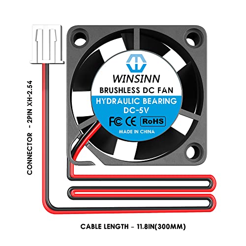 Fan Winsinn DC 20mm 5V 2010 Rolamento hidráulico sem escova de resfriamento 20mmx10mm 2pin