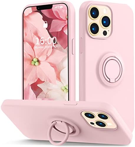 Vooii compatível com o iPhone 13 Pro Max Case 6,7 polegadas, capa de telefone protetora à prova de choque de silicone, com [Ring Kickstand]