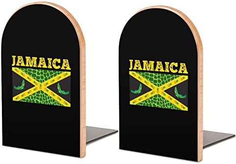 Bandeira de Livros decorativos da Jamaica para prateleiras 1 livro Ends finais de escritório não esquiador Stand
