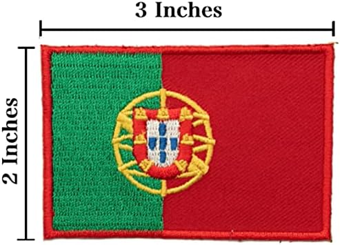 A-One União Européia Bandeira do escudo + patch bordado da UE + aplique de bandeira Portugal, emblema durável, aderto no patch para