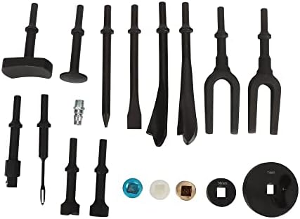 Myoyay Air Hammer com ferramenta de 16 peças mais conjunto, martelo pneumático multifuncional, conjunto de cinzel de
