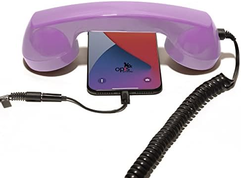 Aparelho retrô em fone de ouvido telefônico rosa/antigo para telefones celulares Android, smartphones, tablets, notebooks-o Micro dos