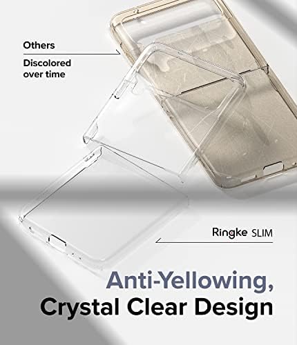 Ringke Slim [Material Anti -amarelo] Compatível com Samsung Galaxy Z Flip 4 5G Case para minimalista, mas resistente e sólido, elegante