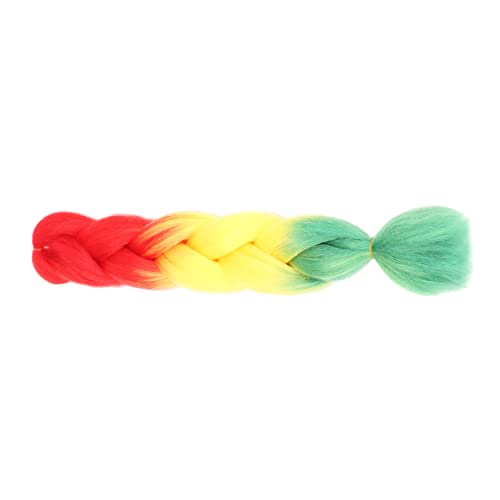 Vokeyla arco -íris Braiding Hair 3 Tons Torda de jumbo colorida em extensões de cabelo 24 polegadas de altura de fibra