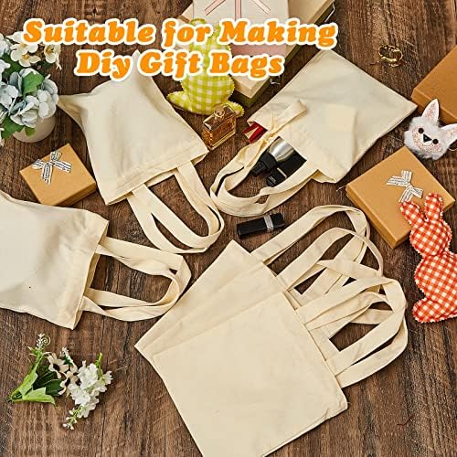 Amylove 48 PCs 8,5 x 8 polegadas Mini bolsas de tela em branco Bolsas de mercearia reutilizáveis ​​sacos de mercearia