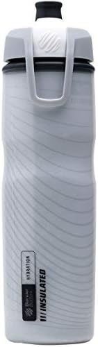 Blenderbottle Hydration Halex Squeeze Squeeze Water Bottle com palha, 24 onças, branco