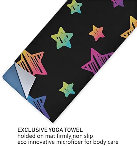 Aunstern Yoga Blanket Neon-Gradient-Star-Star-Pattern Yoga Towel Yoga Mat Toalha