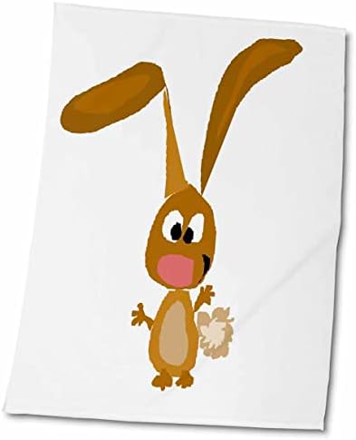 3drose All Smiles Art Animals - Engraçado Pateta Brown Bunny Rabbit Art Original - Toalhas