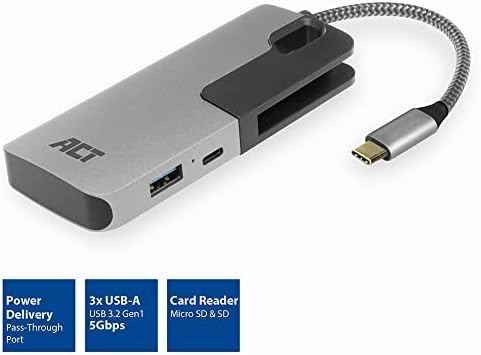 USB-C 3.2 Gen1 Hub e Card Reader