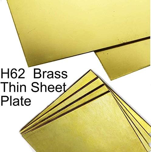 Lucknight Sheet Brass Gold Film Plate H62 DIY Folha de experimentos espessura 0,6 mm, largura 300 mm, longa 500mm/19.