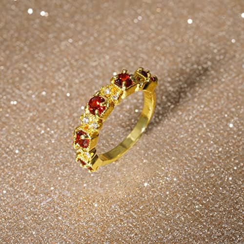 Anéis de casamento e noivado engajaram o zircão de pedra anel de jóias brilhantes para mulheres anéis de jóias de anel vermelho