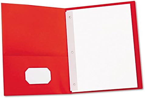 Universal 57118 portfólios de dois bolsos w/Tang Finerners, 11 x 8-1/2, vermelho, 25/caixa