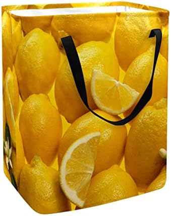 Limões de frutas textura TEXTURA AMARELA PRIMENTO DE LAPUNIDA COLAÇÃO COLANTE, 60L Cestas de lavanderia à prova