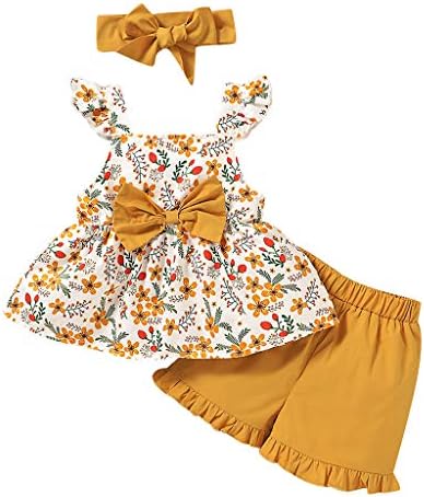 Shorts Suspender Floral Roupfits Conedler Baby Baby Girls Tops+Ruffles Print Girls Roupfits & Set Baby Stuff New Born