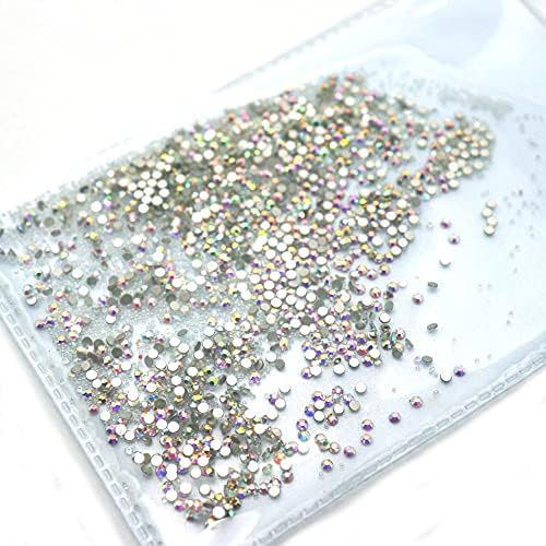 1440pcs shinestones vidro com design de mistura de caviar para unhas ab cor de cor de floção traseira mistura cola