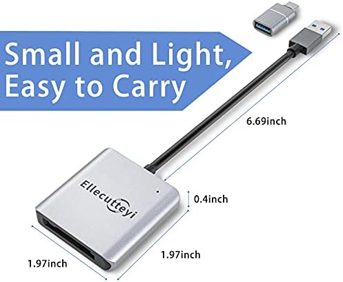 XQD Card Reader USB 3.0, Tipo-C leitor de cartão de memória XQD Compatível com Sony G/M, Nikon, Lexar XQD Card de alta