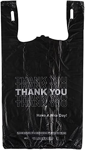 Bolsa de camiseta com gravação lisa de saco plástico e branco 11.5inchx6.5inchx21.5inch, grande1