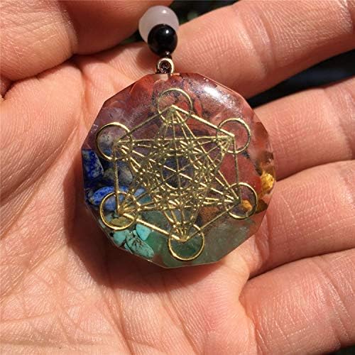 Colar de orgone Simurg, colar de pendente de orgonita de Metatron para proteção e cura espiritual