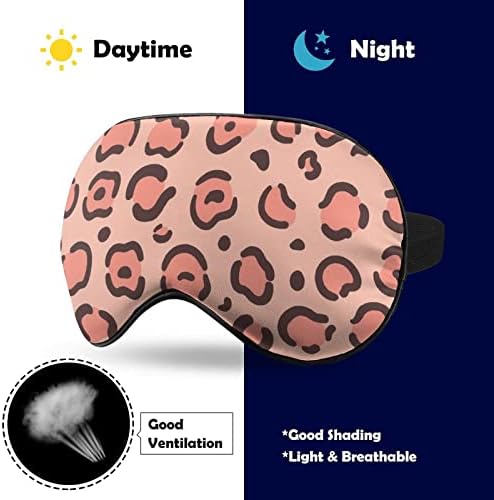 Máscaras para os olhos macios de impressão de leopardo com cinta ajustável confortável para dormir para dormir