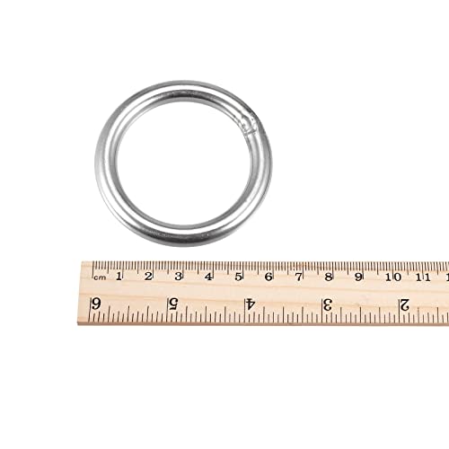 UXCELL 304 Soldado aço inoxidável O anel de 60 mm de diâmetro externo. 8mm de espessura 4pcs