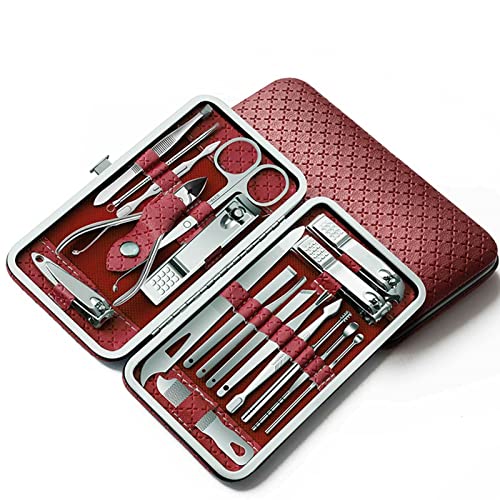 Simyoung 19pcs Pedicure unha dedo de dedão manicure kit de limpador cuticle cuticle hressi