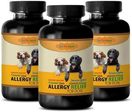 Suporte para cães para cães - Melhor alívio de alergia a cães - Livre -se da coceira - suporte imunológico - mastiga - bromelina