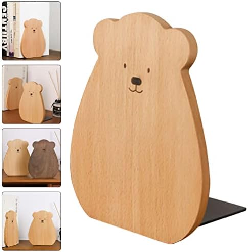 Operitacx Magazinet Holder Decorativo Livros Livros Wood Animal Livros Livros de serviço pesado Holding Stands NONSKID Livro Stoppers Farmhouse Decoração de estante de estante de estante de mesa para prateleiras de mesa Color 1 Sala de sala de aula