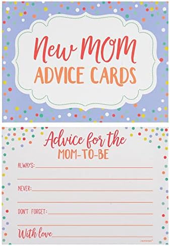 Cartões de aconselhamento da AMScan New Mom, 4 7/8 x 3 7/16, multicolor