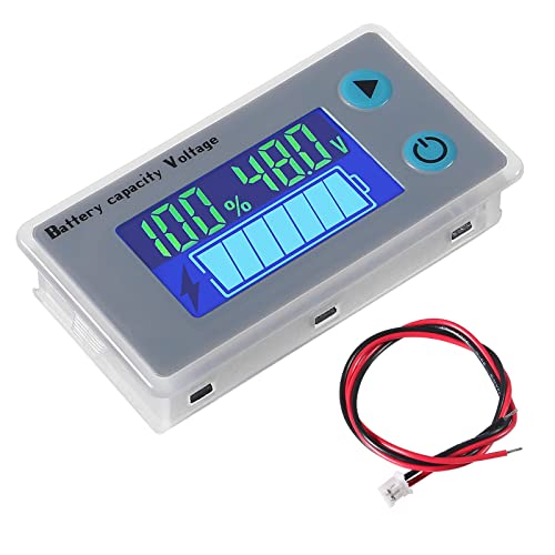 3pcs Capacidade da bateria Monitor de 10-100V Voltímetro de medidor de medidor com temperatura Exibição Digital Universal Capacidade
