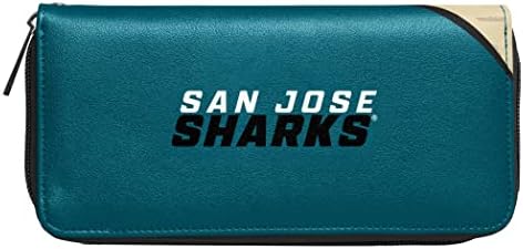 Littlearth Womens NHL San Jose Sharks Curve Zip Organizer carteira, cor da equipe, 8 x 4 x 1