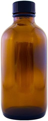 Pacote de 12 a 4 oz de vidro âmbar em garrafas redondas com tampas de cone fenólico preto