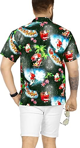 Happy Bay Mens Havaiano Camisa de Manga Curta Botão de Aloha Tropical Beach Shirts For Men