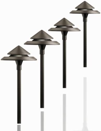 Kichler Showscape Collection 28305; LED de baixa tensão de bronze de 3 watts Olde LED LED LIGHT LIGHT COM LUZ DE LUZ para