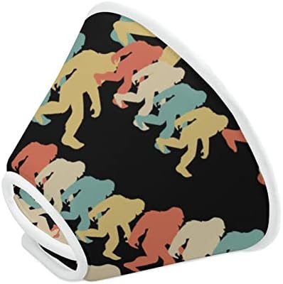 Retro Bigfoot Sasquatch Print Dog Cone Pet Recuperação Elizabeth Collar Protective for After Surgery