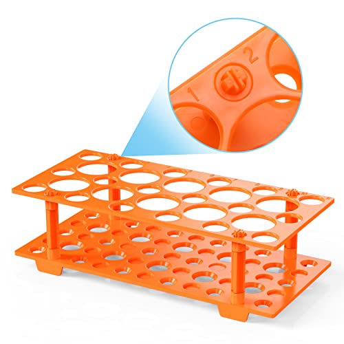 Rack de teste de teste - 5 pacote, 28 bem, suporte de tubo de centrífuga de laboratório, suporte de plástico destacável, suporte