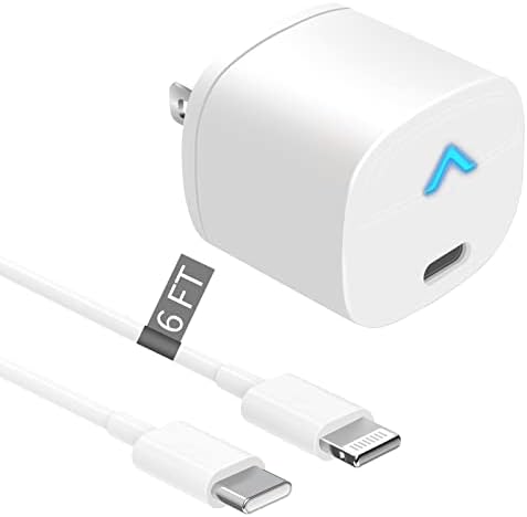 [Apple MFI Certified] IPhone Fast Charger, Esbeecables 20W USB C GAN PPS Carregador rápido com um raio de 6 pés para USB-C Cabo