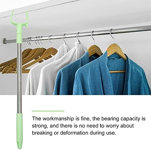 Roda de cortina ganchos de armário Reactor Roupa de roupa de lavanderia Poste de rack de secagem: 2pcs Roda de casaco retrátil Roupa ajustável Roupa de pólo de pólo de pólo de metal