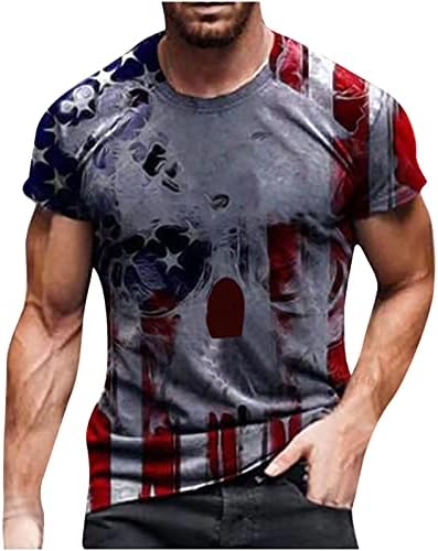 Narhbrg plus size masculino com camisetas gráficas masculinas 3d American Vintage Bandage Padrão de camiseta redonda ginásio esportivo