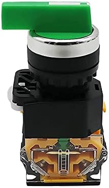 Axti 22mm seletor botão rotativo trava momentânea 2NO 1NO1NC 2 3 Posição DPST 10A 400V Power Switch On/Off