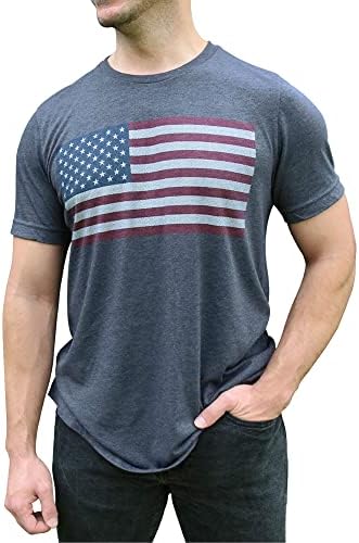 Não tire em mim - a camiseta masculina da bandeira dos EUA | Tees patrióticos dos EUA vintage | Camisetas gráficas atléticas azuis para homens