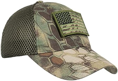 Chapéus de caminhão de patch de bandeira americana para homens Mulheres Vintage Lavou Caps de beisebol do Exército Militar
