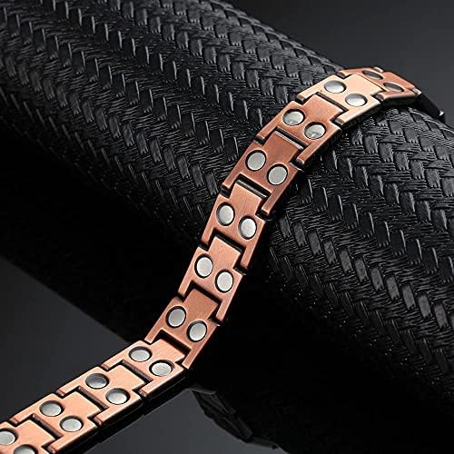 Pulseiras magnéticas de cobre de terapia magnética para homens de alívio da dor dos homens para artrite saúde anti -fadiga