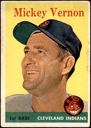 1958 Topps 233 Mickey Vernon Cleveland índios bons índios