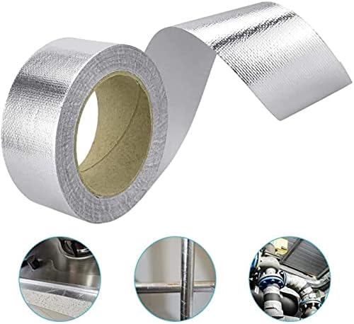 Rolo de fita adesiva de folha de alumínio ZJFF, fita resistente ao calor Dutos de vedação reflexiva Isolamento Premium Premium