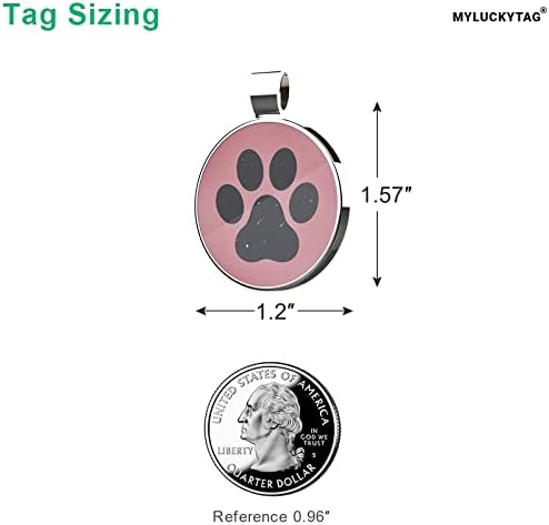 Myluckytag QR Código de identificação Pet Tags Tags de cachorro - Perfil on -line para animais de estimação - Scan